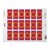 装飾カラフル模様 ラベル (フルシート)