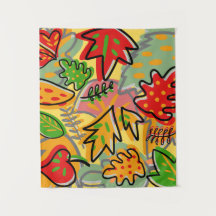 装飾カラフル水彩自然緑