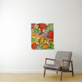 装飾カラフル水彩自然緑 タペストリー (インサイチュ)