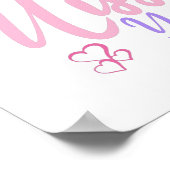 装飾カラフルIユー恋しく思デザイン ポスター (角)