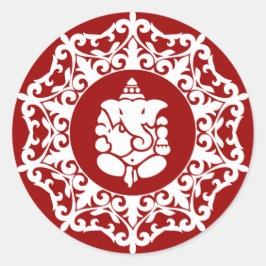 装飾ガネシャデザイン ラウンドシール