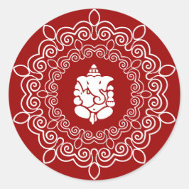 装飾ガネシャデザイン ラウンドシール