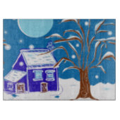 装飾ガラスのカッティングボード – クリスマスプレゼント カッティングボード (正面)