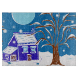 装飾ガラスのカッティングボード – クリスマスプレゼント カッティングボード