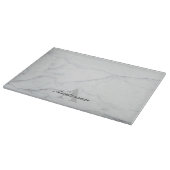 装飾ガラスの切り取りボード – 灰色の大理石 カッティングボード (角)