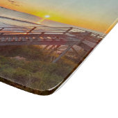 装飾ガラスの切り板 – 日の入り カッティングボード (角)