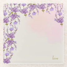 装飾ガラスコースター