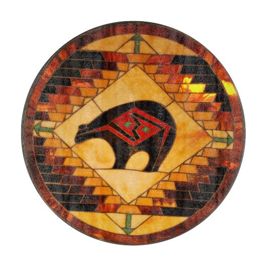 装飾ガラス製切削ボード12" カッティングボード (正面)