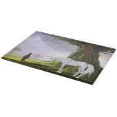 装飾ガラス製切削ボード15"x11" カッティングボード (角)