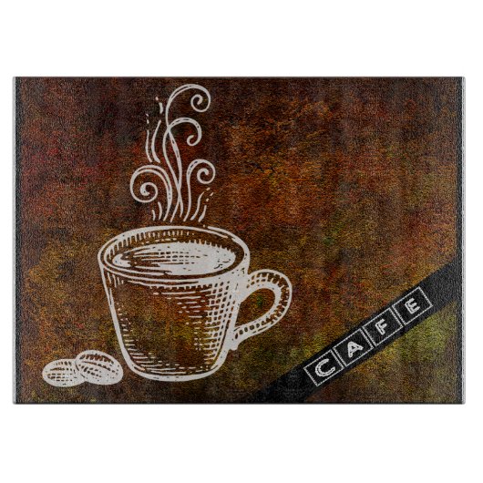 装飾ガラス製裁断板 カッティングボード (正面)