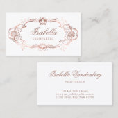 装飾クラシーヴィンテージシックバラ金ゴールド 名刺 (正面/裏面)