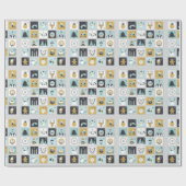 装飾クリスマスアドベントオーナメント ラッピングペーパー (フラット)