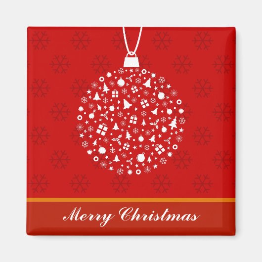 装飾クリスマスオーナメントデザイン マグネット (正面)