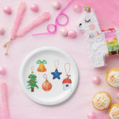 装飾クリスマスオーナメント ペーパープレート (パーティー)
