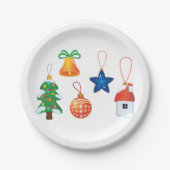 装飾クリスマスオーナメント ペーパープレート (正面)
