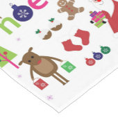 装飾クリスマスサンタクロースの鐘のオーナメント ショートテーブルランナー (コーナー)