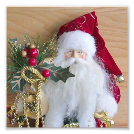 装飾クリスマスサンタクロース フォトプリント            (正面)