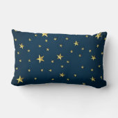 装飾クリスマススノーフレークブルースターズホリデー ランバークッション (裏面)