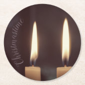 装飾クリスマスタイム紙コースター ラウンドペーパーコースター (正面)