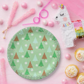 装飾クリスマスツリーパターン紙プレート ペーパープレート (パーティー)