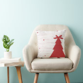 装飾クリスマスツリー赤ストライプ色 クッション (椅子)