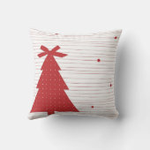 装飾クリスマスツリー赤ストライプ色 クッション (裏面)