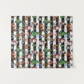 装飾クリスマスパタストライプーンデザイン タペストリー (正面(横))