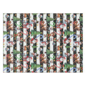 装飾クリスマスパタストライプーンデザイン テーブルクロス (正面(横))