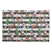 装飾クリスマスパタストライプーンデザイン 枕カバー (裏面)