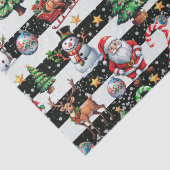 装飾クリスマスパタストライプーンデザイン 薄葉紙 (詳細)