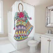 装飾クリスマスベル要素 シャワーカーテン (インサイチュ)