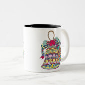 装飾クリスマスベル要素 ツートーンマグカップ (正面右)