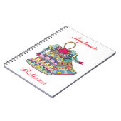 装飾クリスマスベル要素 ノートブック (左側)