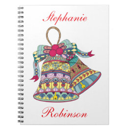 装飾クリスマスベル要素 ノートブック