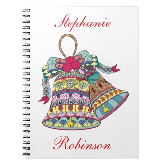 装飾クリスマスベル要素 ノートブック (正面)