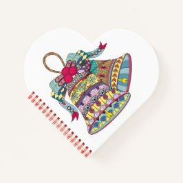 装飾クリスマスベル要素 ノートブック