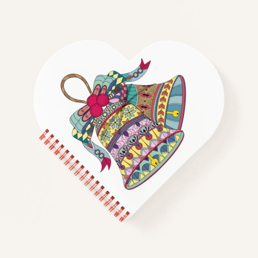 装飾クリスマスベル要素 ノートブック (正面)