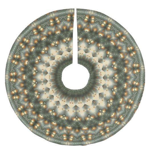 装飾クリスマスホリデーツリースカート ブラッシュドポリエステルツリースカート (正面)