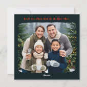 装飾クリスマスホリーベリーとロビン シーズンカード (裏面)