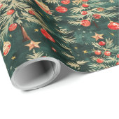 装飾クリスマスラッピング紙 ラッピングペーパー (ロールコーナー)