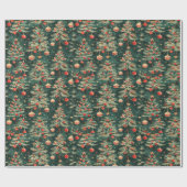 装飾クリスマスラッピング紙 ラッピングペーパー (フラット)