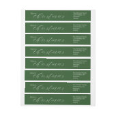 装飾クリスマスラップのまわりに差出人住所Wr ラップアラウンドラベル (シート)