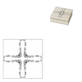 装飾クロスアートスタンプ ラバースタンプ (押印)