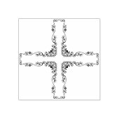 装飾クロスアートスタンプ ラバースタンプ (インプリント)