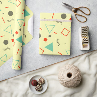 装飾クールお祝い幾何学学学士号 ラッピングペーパー