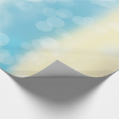 装飾グリッターブルーと金ゴールド ラッピングペーパー (角)