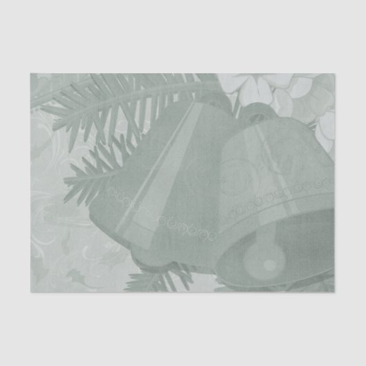 装飾グリーンクリスマスベルティッシュペーパー 薄葉紙 (正面)