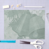 装飾グリーンクリスマスベルティッシュペーパー 薄葉紙 (クラフト)