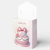 装飾ケーキピンクボウお願いボックス フェイバーボックス (オープン)