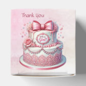 装飾ケーキピンクボウお願いボックス フェイバーボックス (上部)